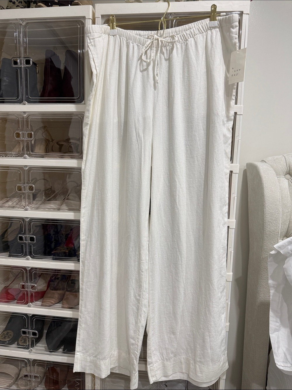 White Wide Leg Pants